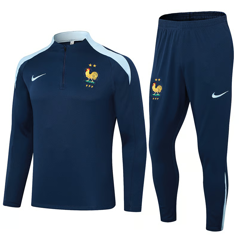 Frankreich Lange Ärmel-Trainingsanzug 2024/25 MEN557
