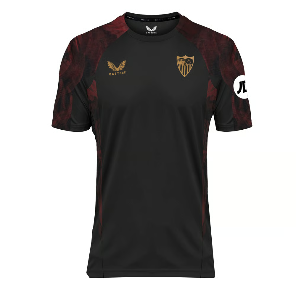 Damen Sevilla FC 2024/25 Drittes Authentisches Trainingsshirt - Schwarz