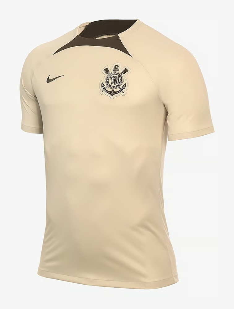 Damen Corinthians Paulista 2024 Dritt Authentisches Trainingsshirt - Hellbraun