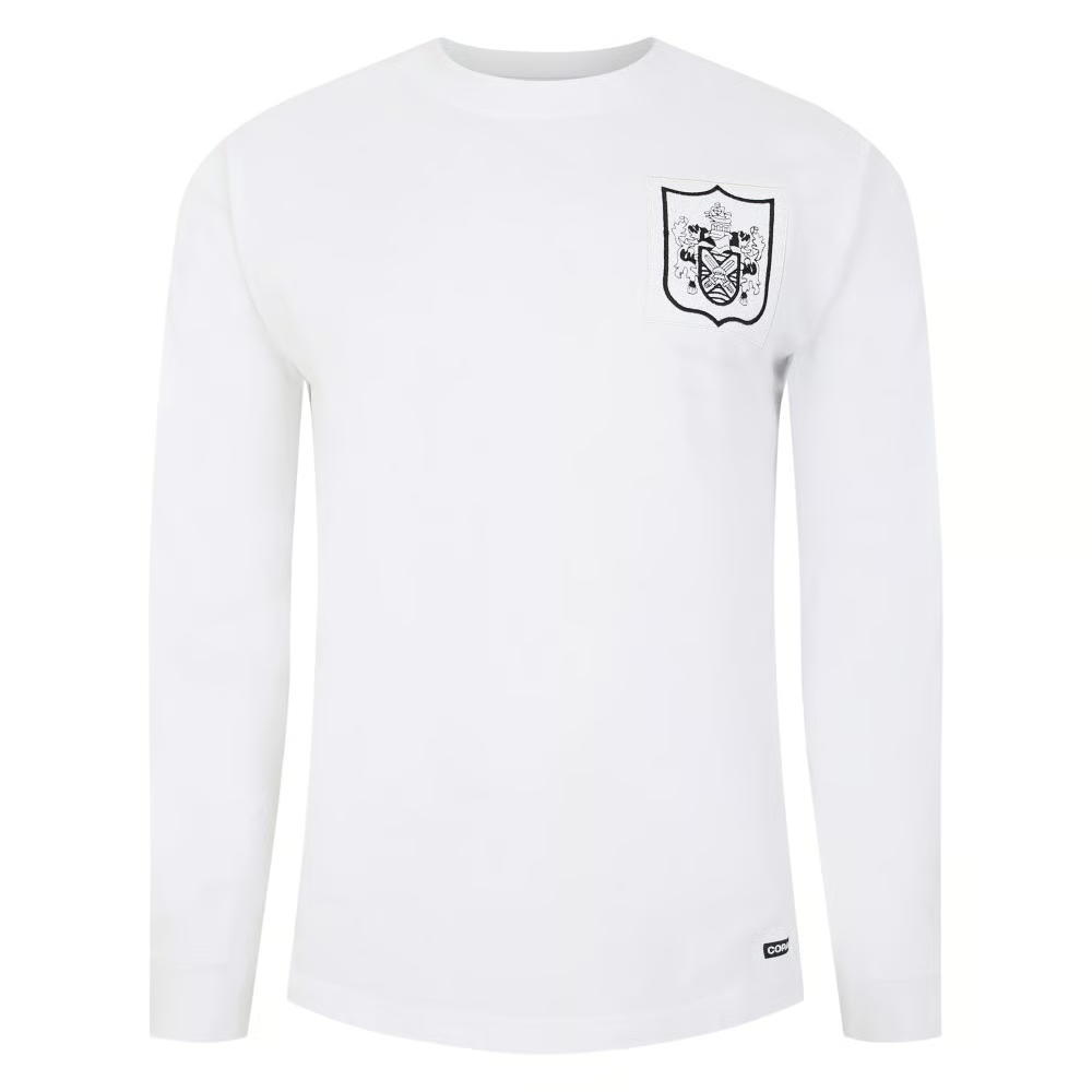 Damen Fulham 1966/67 Heim Retro Langarmtrikot Nr. 2