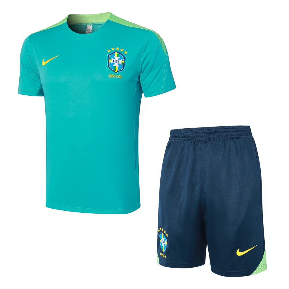 Brasilien Kurzarm-Trainingsanzug 2024/25 MEN531