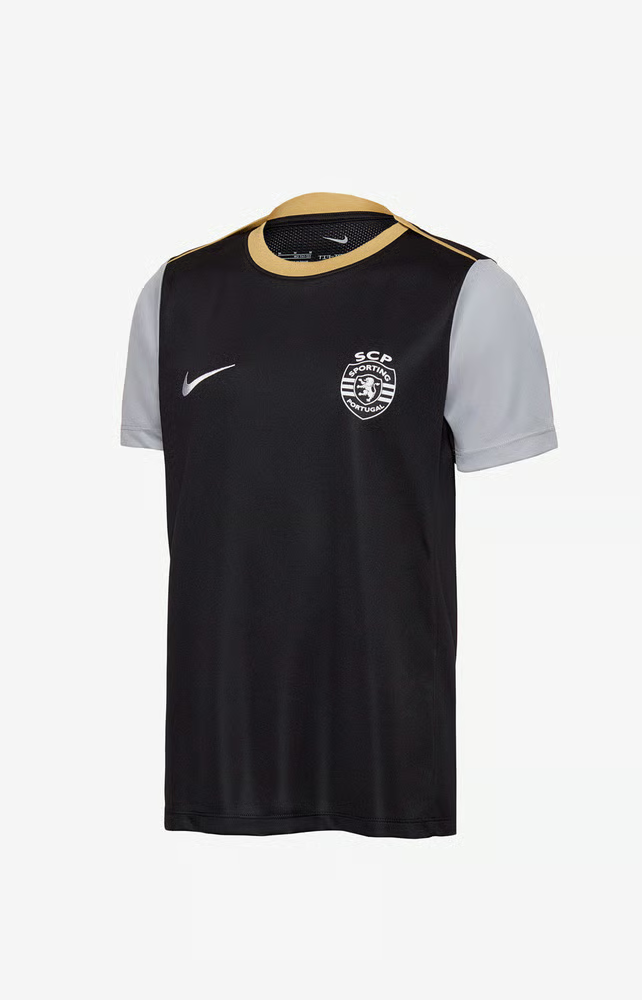 Herren Sporting CP 2024/25 Drittes Authentisches Trainings-Trikot - Schwarz