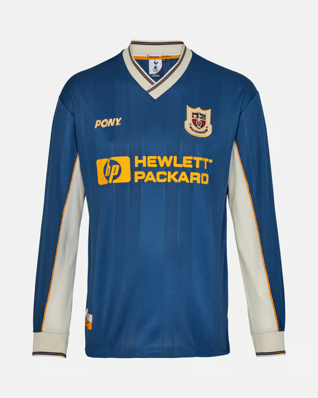 Kinder Tottenham Hotspur 1997 Auswärts Retro Pony Langarmtrikot