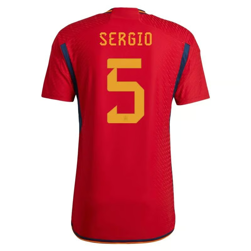Sergio Busquets #5 Spanien Heimtrikot Weltmeisterschaft 2022