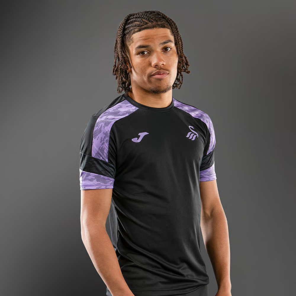 Herren Swansea City 2024/25 Dritt Authentisches Trainingsshirt - Schwarz