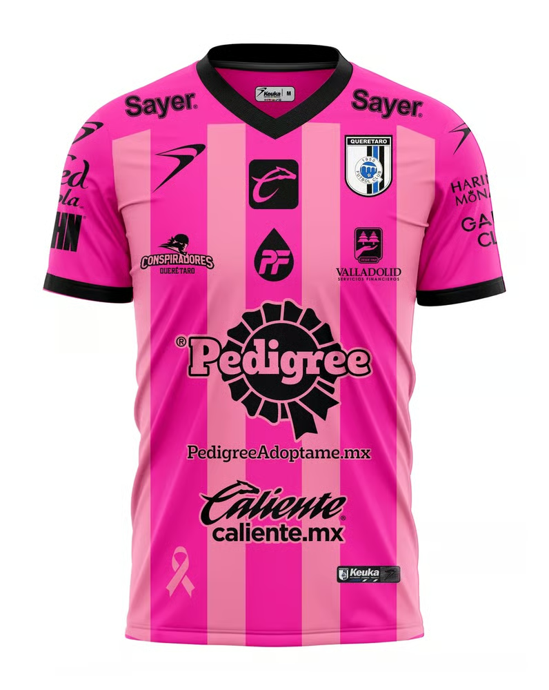 Kinder Querétaro FC 2024/25 Drittes Pink October Trikot