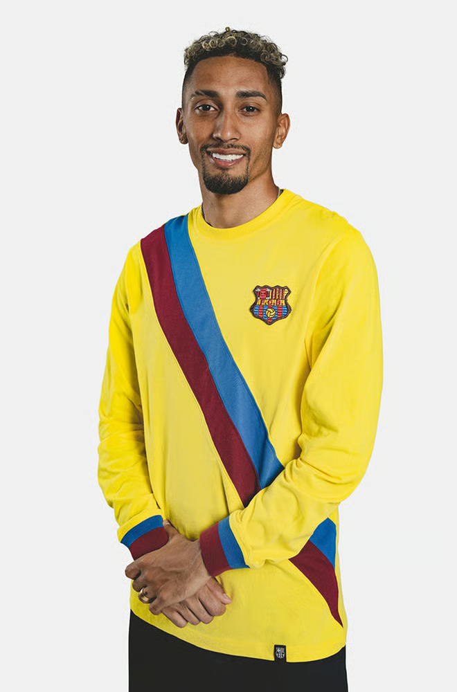Damen FC Barcelona 1974/75 Langarm Auswärts Retro Trikot