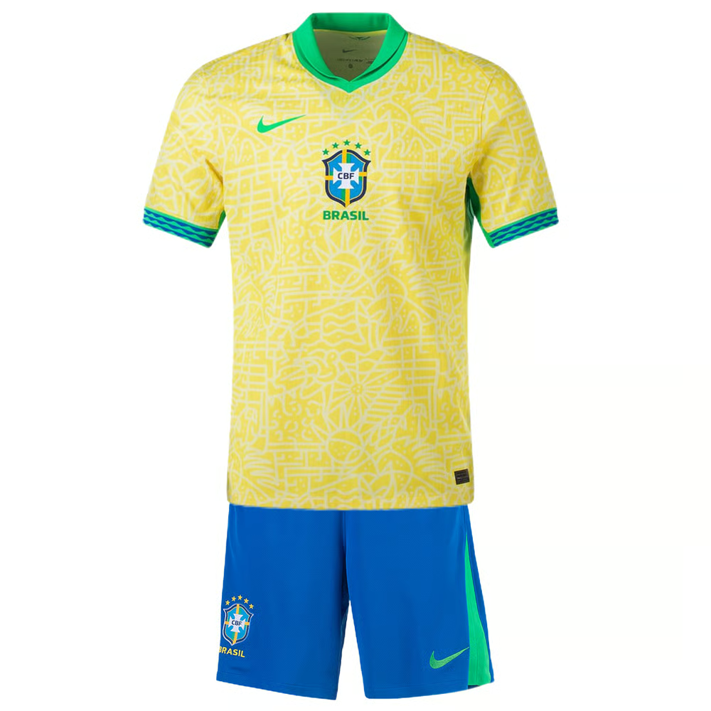 Kinder Brasilien Heimtrikot+Kurze Hosen Copa America 2024