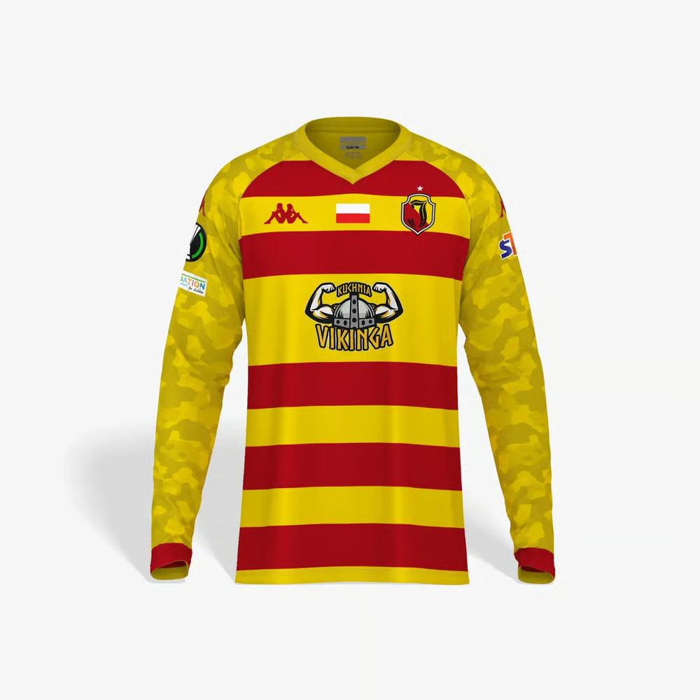 Herren Jagiellonia Białystok 2024/25 Drittes Authentisches UEFA Langarm Shirt