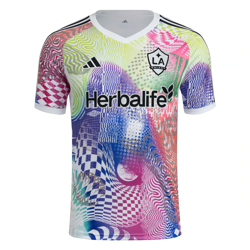 Kinder LA Galaxy 2025 Drittes Pre Match Shirt - Weiß