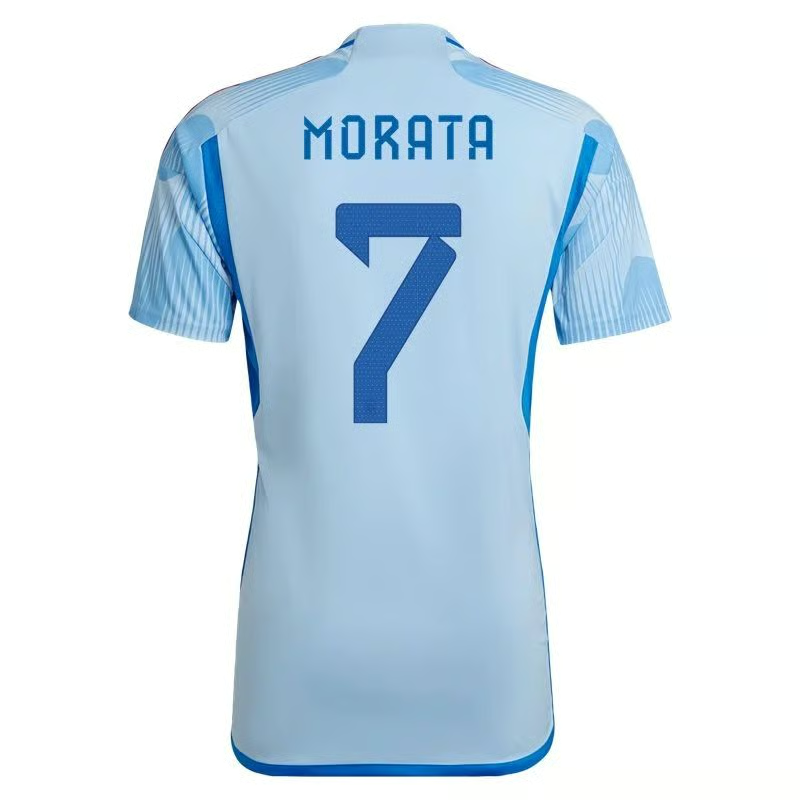 Álvaro Morata #7 Spanien Auswärtstrikot Weltmeisterschaft 2022