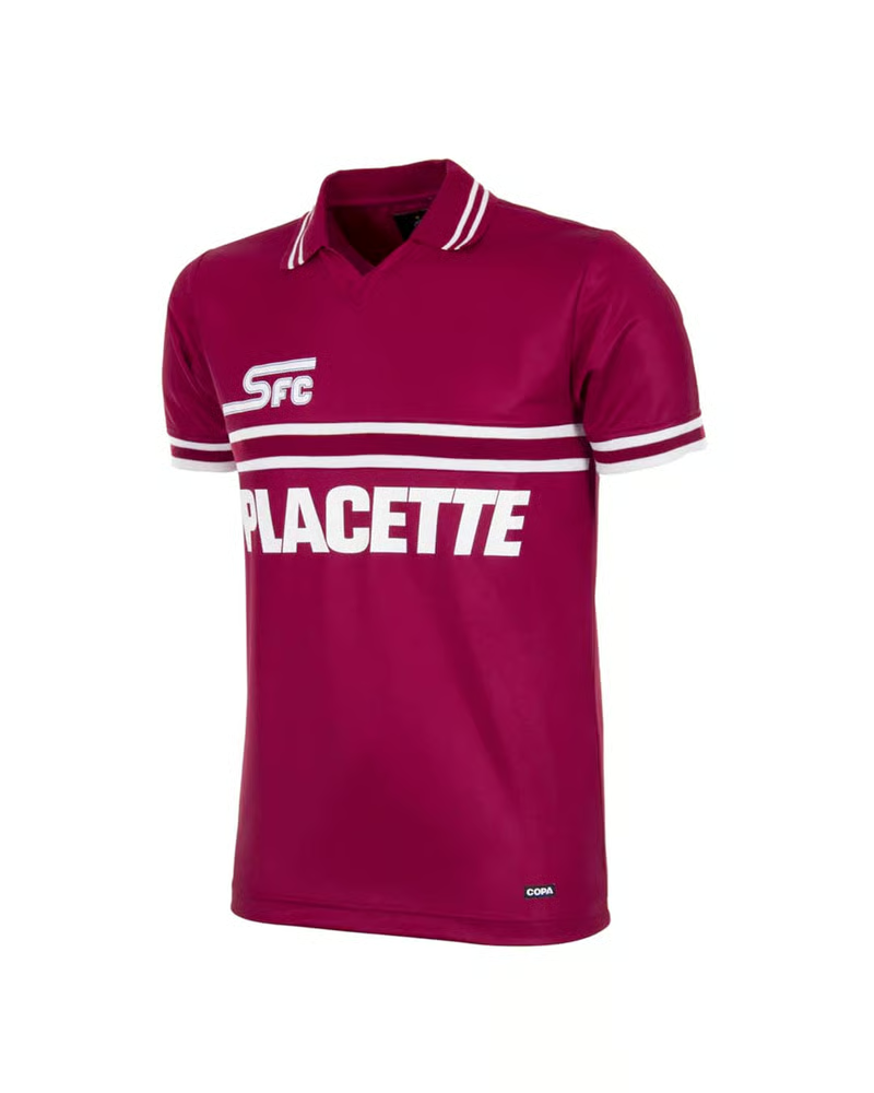 Damen Servette FC 1984/87 Retro Placette Shirt