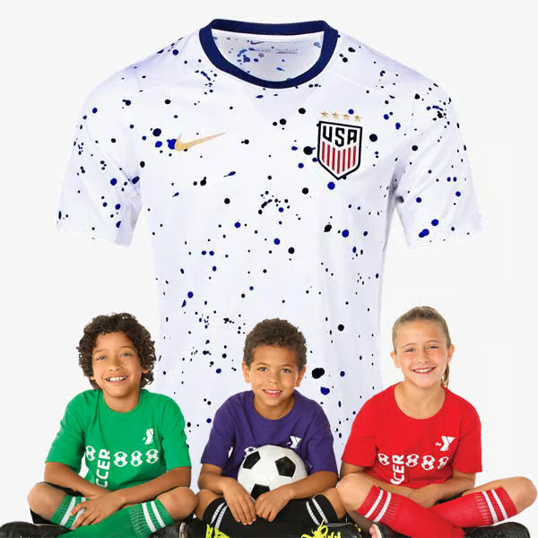 Kinder USA Heimtrikot+Kurze Hosen 23/24
