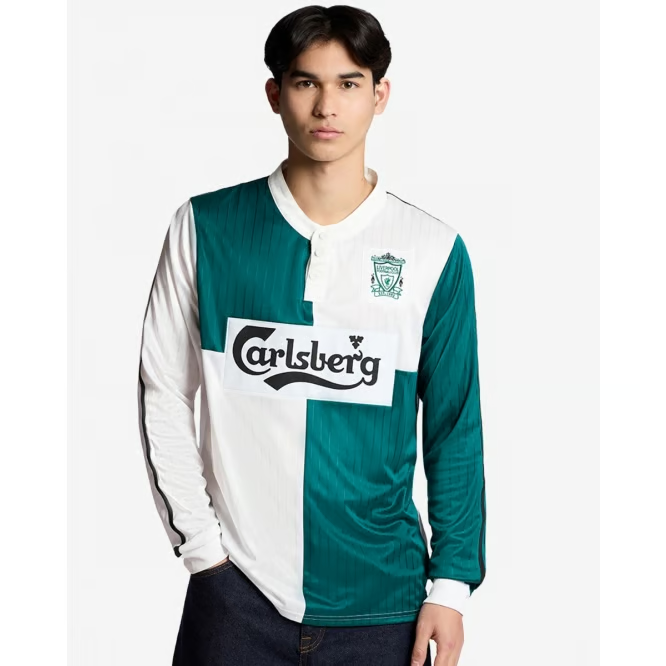 Herren Liverpool 1995/96 Auswärts Retro Langarmtrikot