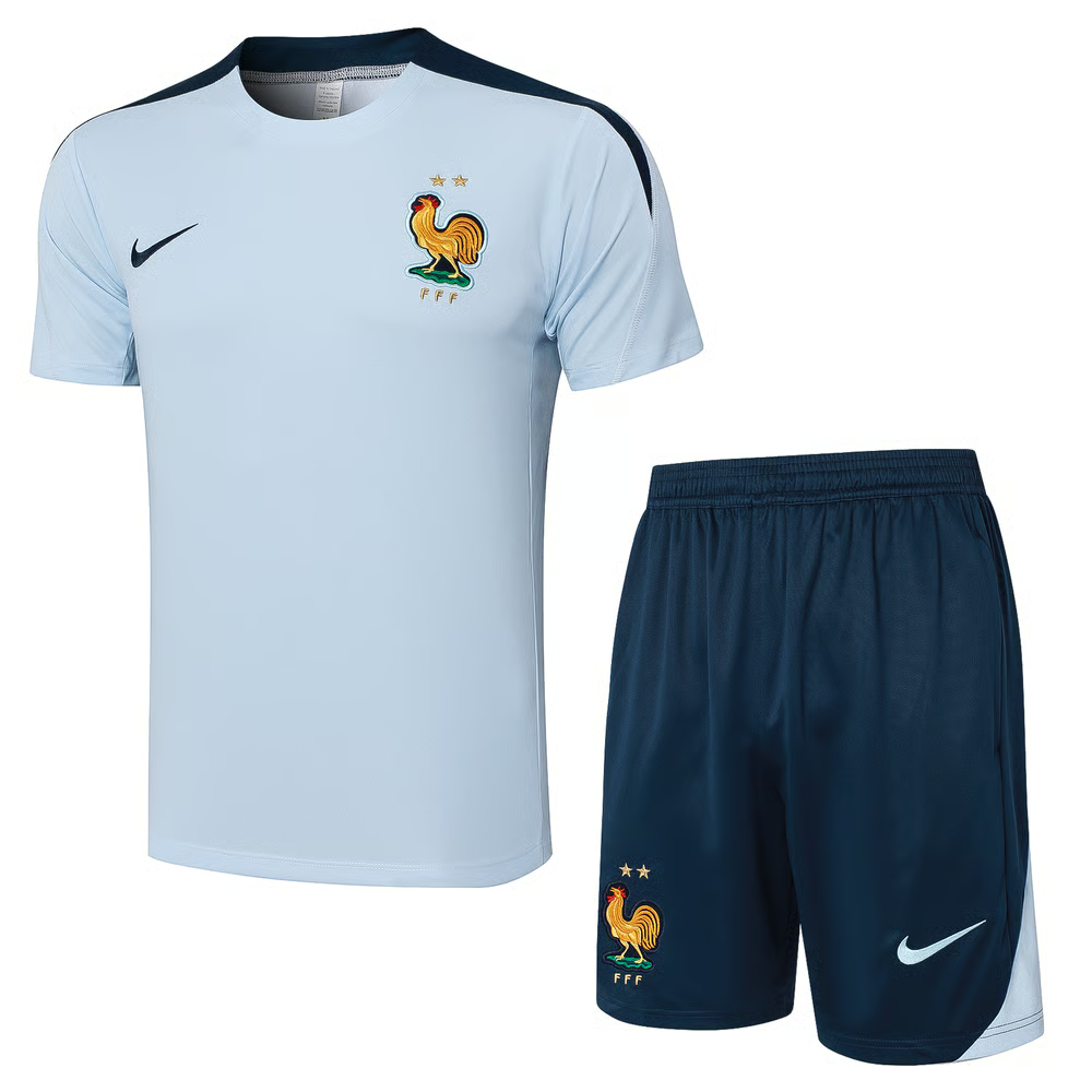 Frankreich Kurzarm-Trainingsanzug 2024/25 MEN525