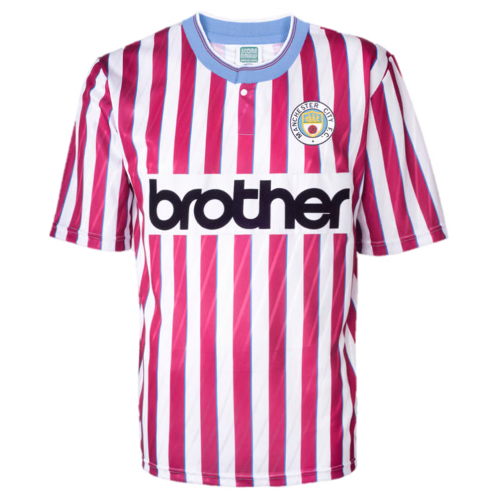 Kinder Manchester City 1988 Auswärts Retro Trikot