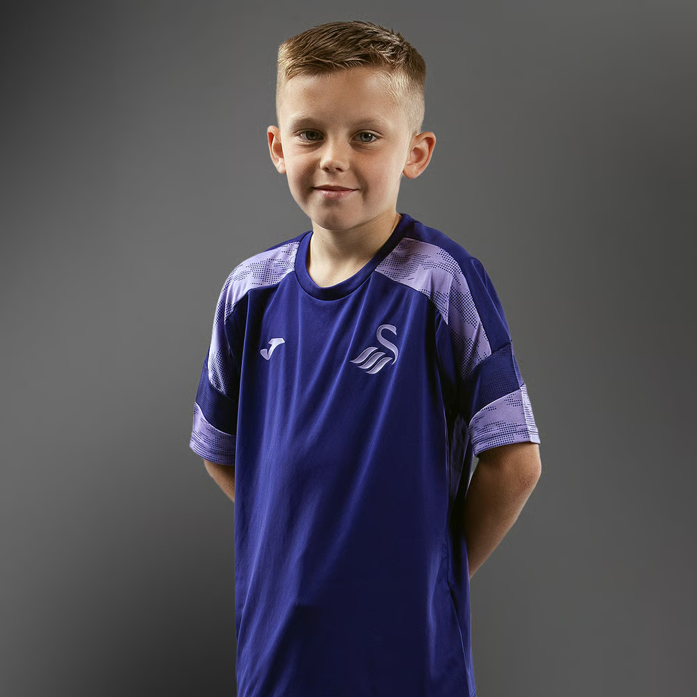 Kind Swansea City 2024/25 Dritt Authentisches Trainingsshirt - Lila