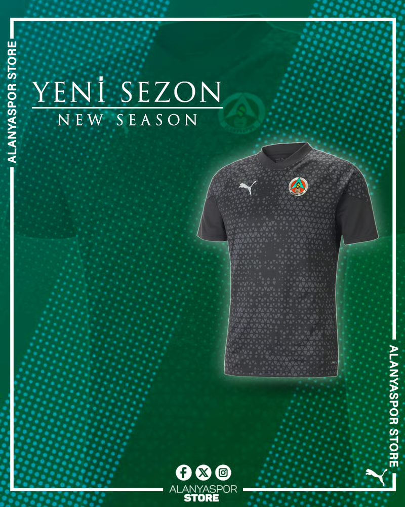 Damen Alanyaspor 2024/25 Dritt Authentic Training Shirt - Schwarz