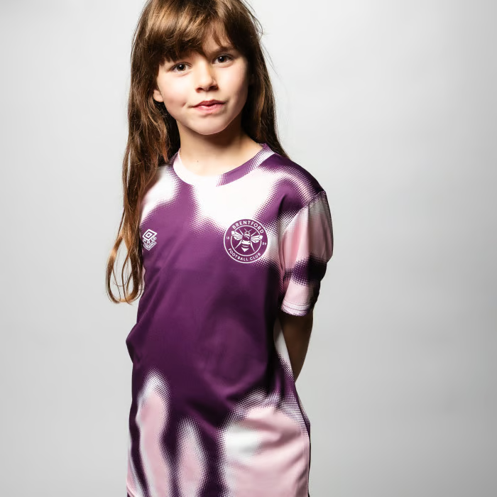 Kinder Brentford 2024/25 Dritttrikot Warm-Up Training Authentic - Pink