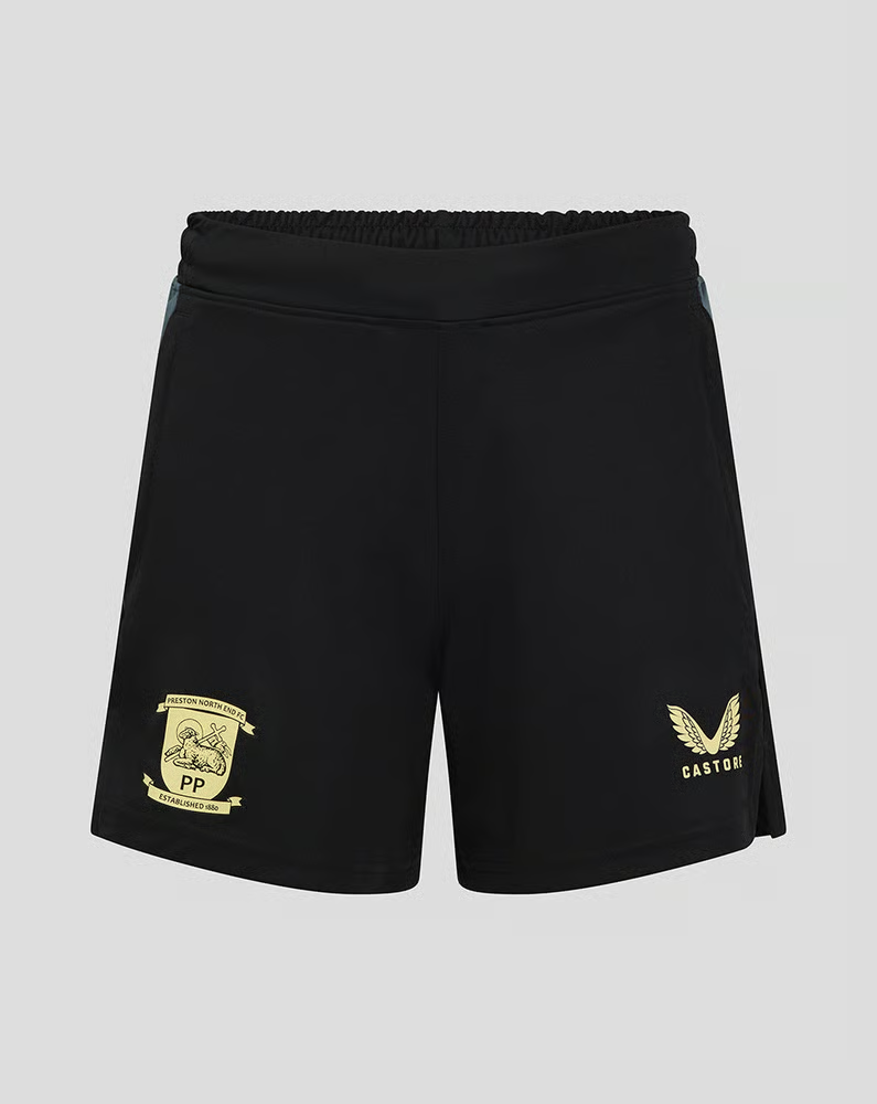 Damen Preston North End 2024/25 Dritt Authentische Trainingsshorts - Schwarz